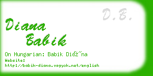 diana babik business card